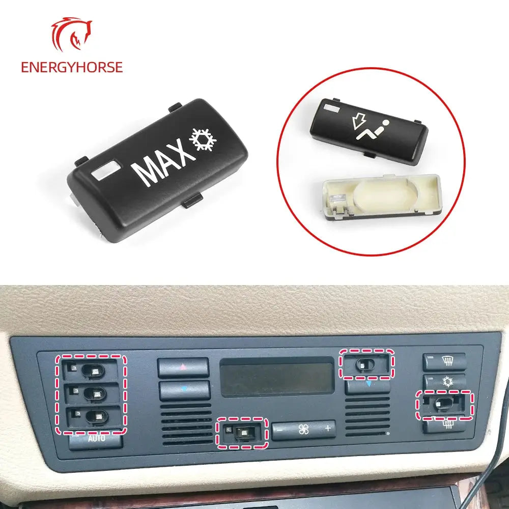 For BMW E39 E53 Car Center Console Climate A/C Control Panel Switch Buttons Cover Caps Key Replacement For BMW 5 Series X5 by InterCyprus Trading Ltd