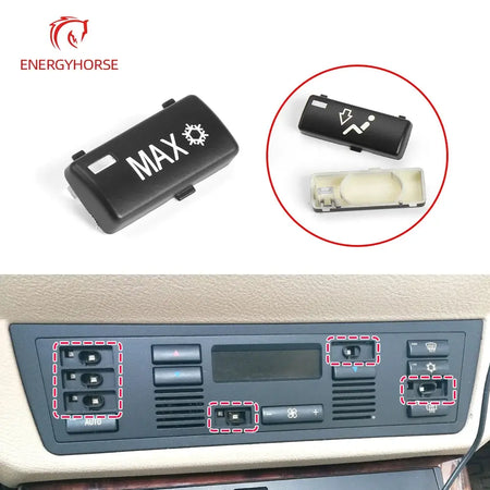 For BMW E39 E53 Car Center Console Climate A/C Control Panel Switch Buttons Cover Caps Key Replacement For BMW 5 Series X5 by InterCyprus Trading Ltd