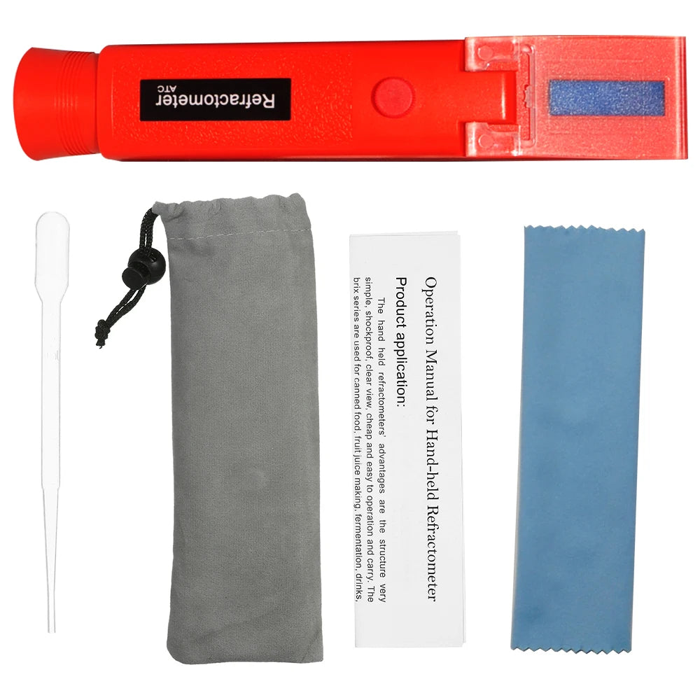 Handheld Refractometer 0-32 Percent Brix Meter &ndash; Wide Range