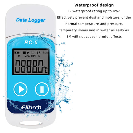 RC-5 USB Temperature Data Logger &ndash; 32000 Point PDF Report