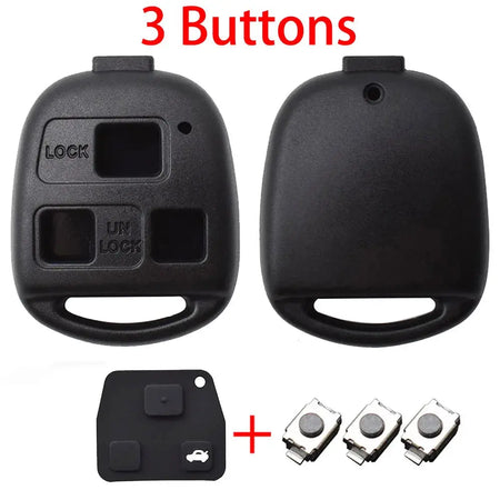 2 3 Button Switch Remote Car Key Shell Case Cover Pad For Toyota RAV4 Prado Corolla Land Cruiser Previa Tarago Pixis Rush Celica by InterCyprus Trading Ltd