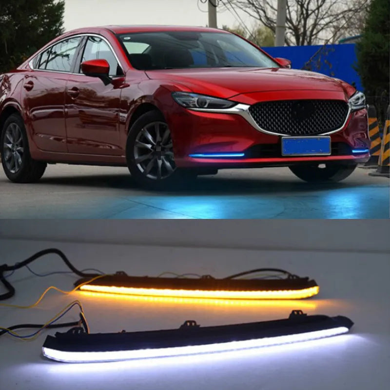 2Szt LED DRL Mazda 6 Atenza 2019 Do 2022 Żółty Sygnalizator Kierunkowy