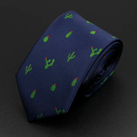 Trendy Men's Microfiber Jacquard Necktie with Skull and Floral Design 4