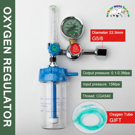 Oxygen Inhaler Meter Regulator Flow Gauge &ndash; Veterinary Tool