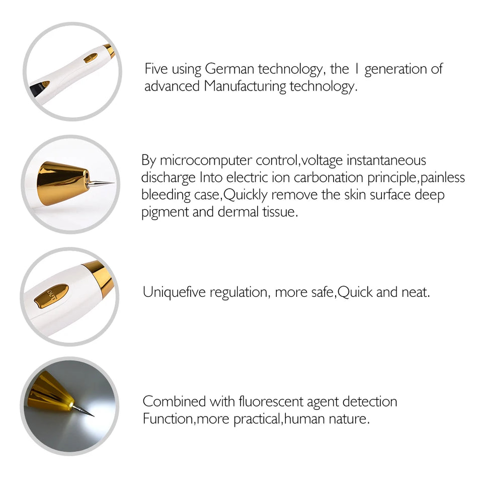 Mole Removal Pen Plasma Tool For Warts Freckles Dark Spots