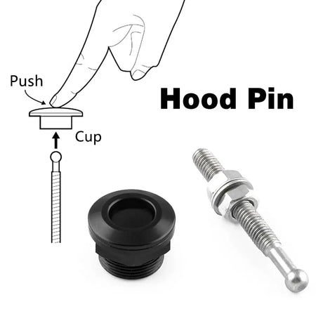 22mm 1Pc/4Pcs Universal Car Push Button Bonnet Hood Pins Kit Aluminum Quick Release Latch Bumper License Plate Lock Clip by InterCyprus Trading Ltd