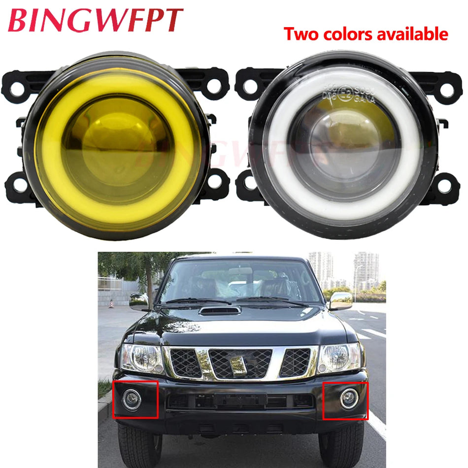 LED eņģeļa acs dienas gaismas lukturi Nissan Safari Patrol Y61 2005-2010