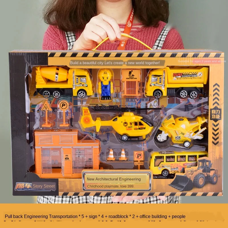 Cars Fire Trucks Model Set Engineering Toy Kit &ndash; Imaginative Construction