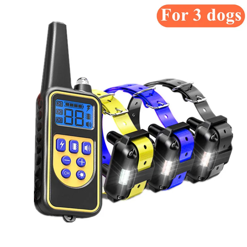 800m Digital Dog Training Collar &ndash; Waterproof LCD Display For 3 dogs / AU Plug