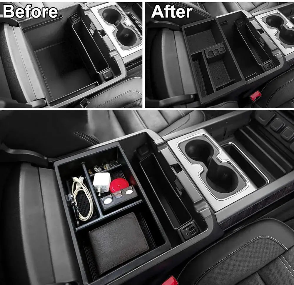 Center Console Organizer Armrest Storage Box for GMC Yukon 2015 2016 2017 2018 GMC Sierra 1500 Chevy Tahoe Chevy Suburban GMC by InterCyprus Trading Ltd
