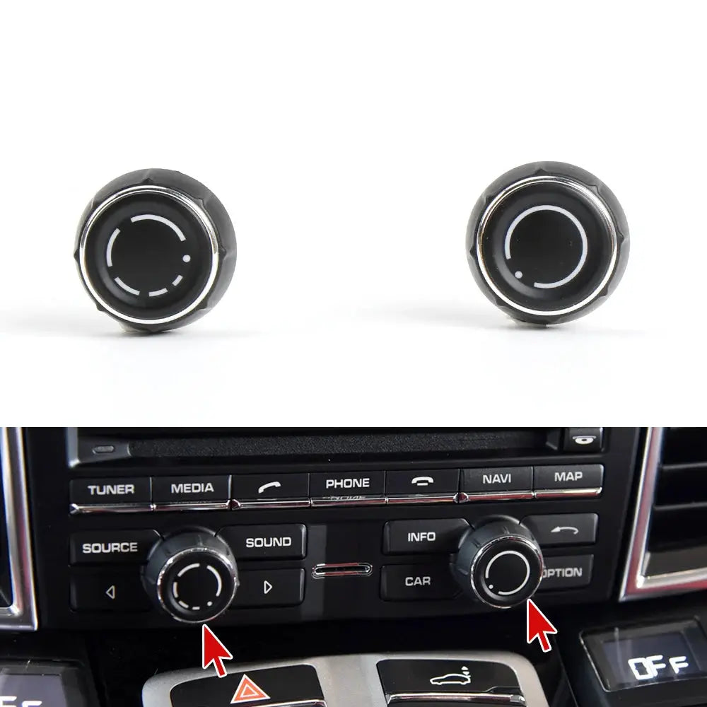 For Porsche Coupe 911 718 918 Boxster Cayman Car Center Console Audio Volume Knob Cover CD Control Switch Button Replacement by InterCyprus Trading Ltd