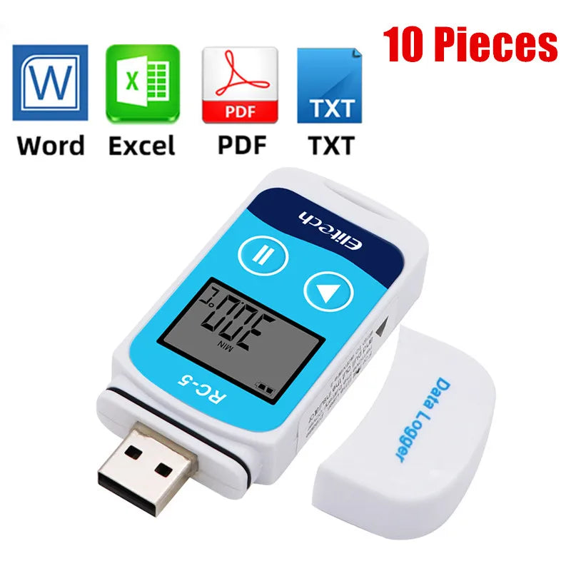 RC-5 USB Temperature Data Logger &ndash; 32000 Point PDF Report