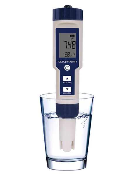5 In 1 PH TDS EC Salinity Meter &ndash; Auto Calibration Function Without Backlight