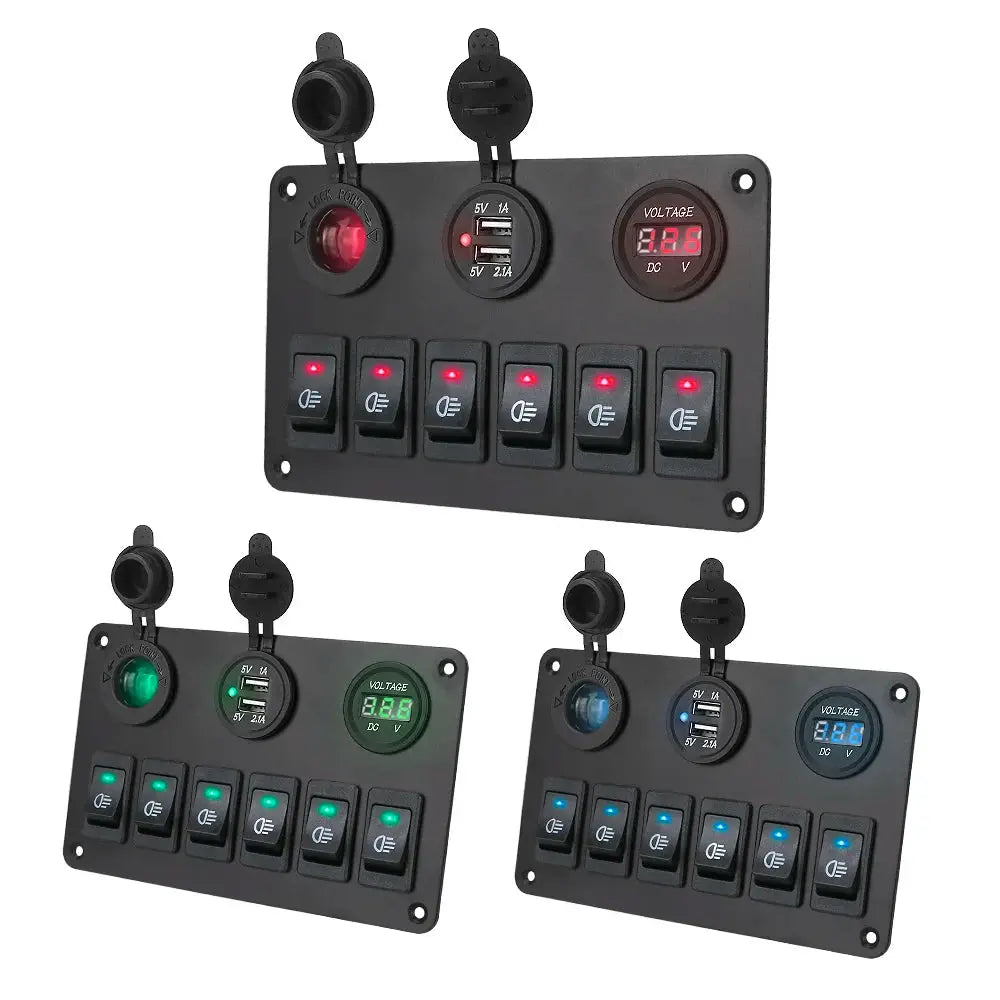 Vehicle Switch Panel 6 Button With Voltmeter 24378 – InterCyprus ...