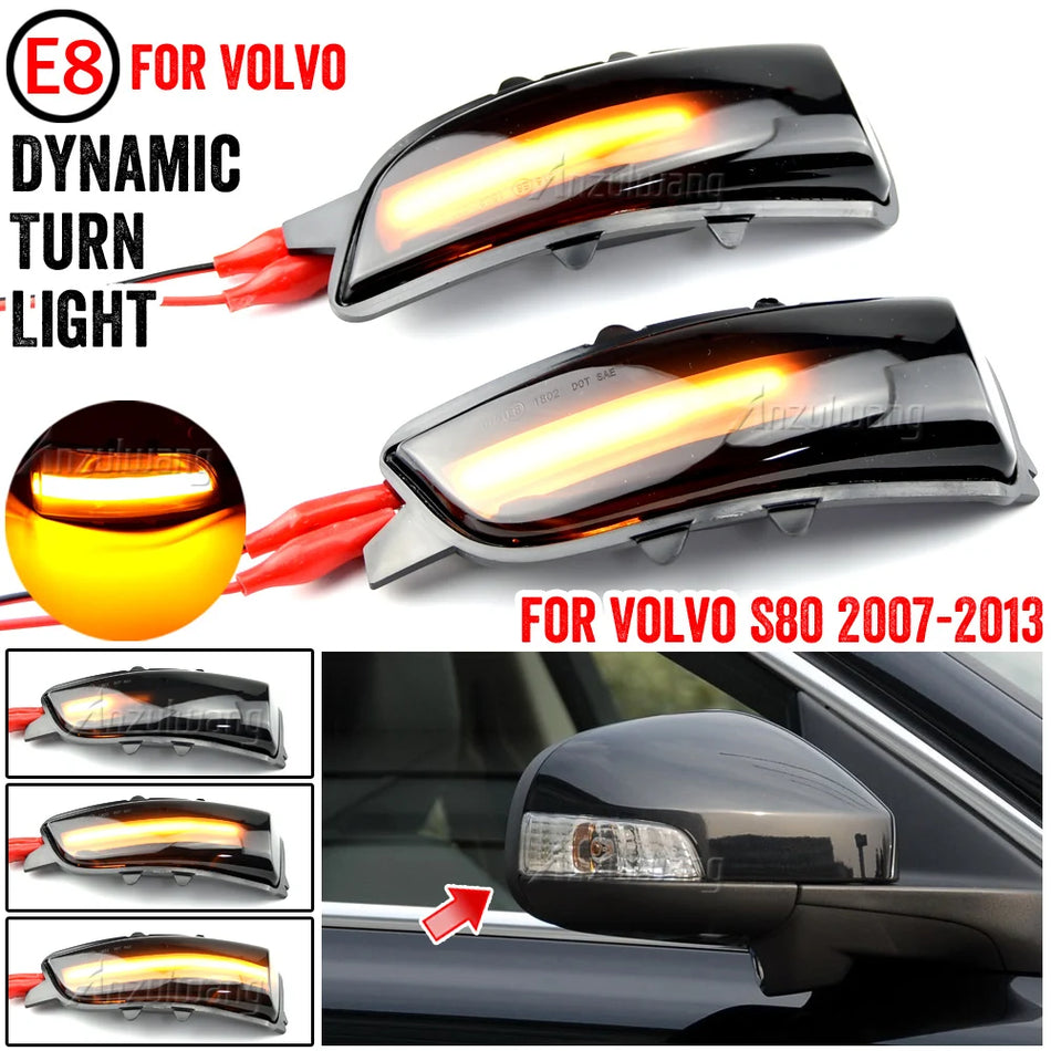 Dynamické LED směrové světlo pro boční zrcátko pro Volvo C30 S40 V50