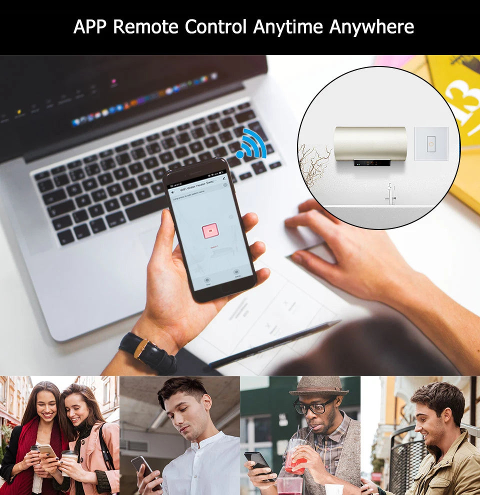 CUSAM Smart Life WiFi Boiler Switch 20A High Power Circuit Breaker