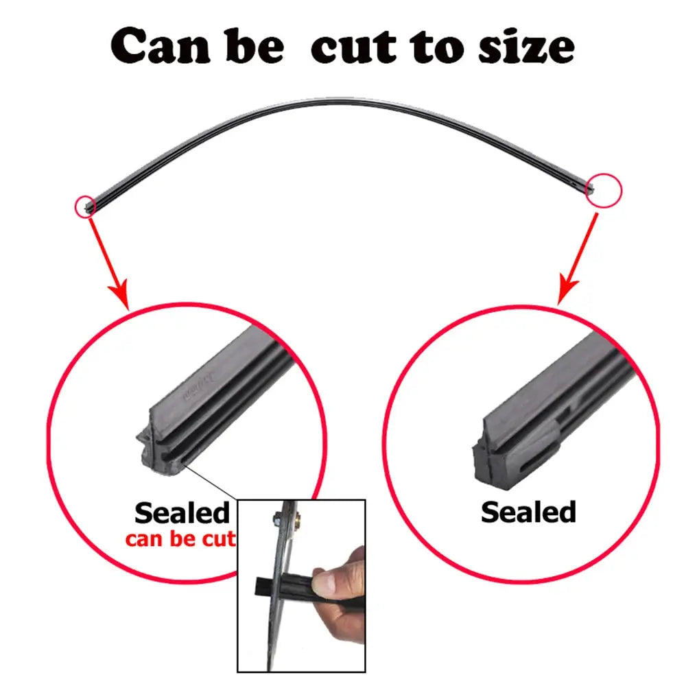2pcs/lot Car Rubber Vehicle Insert Strips Wiper Blade Blades (Refill) 6mm/8mm 14'16'22'24'26' Car Accessories Soft Refills by InterCyprus Trading Ltd