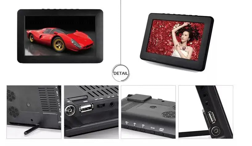 LEADSTAR D7 7-Inch Portable Mini TV with DVB-T2 &amp; Dolby AC3