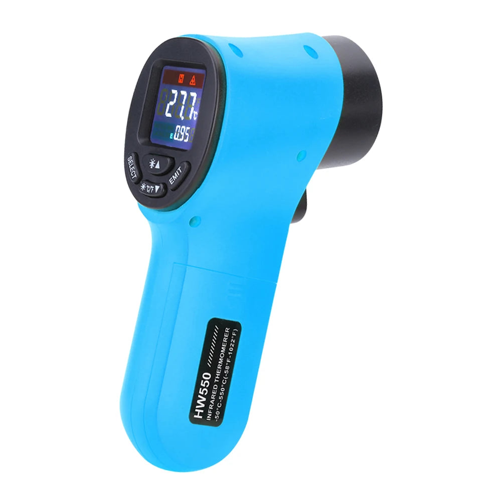 Digital Infrared Thermometer HW550 &ndash; Non Contact Pyrometer Blue