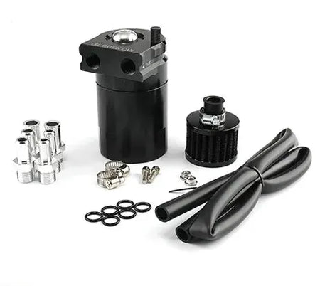 Universal Baffled Aluminum Oil Catch Can Reservoir Tank Oil Tank With Breather Filter OCC-1020A by InterCyprus Trading Ltd