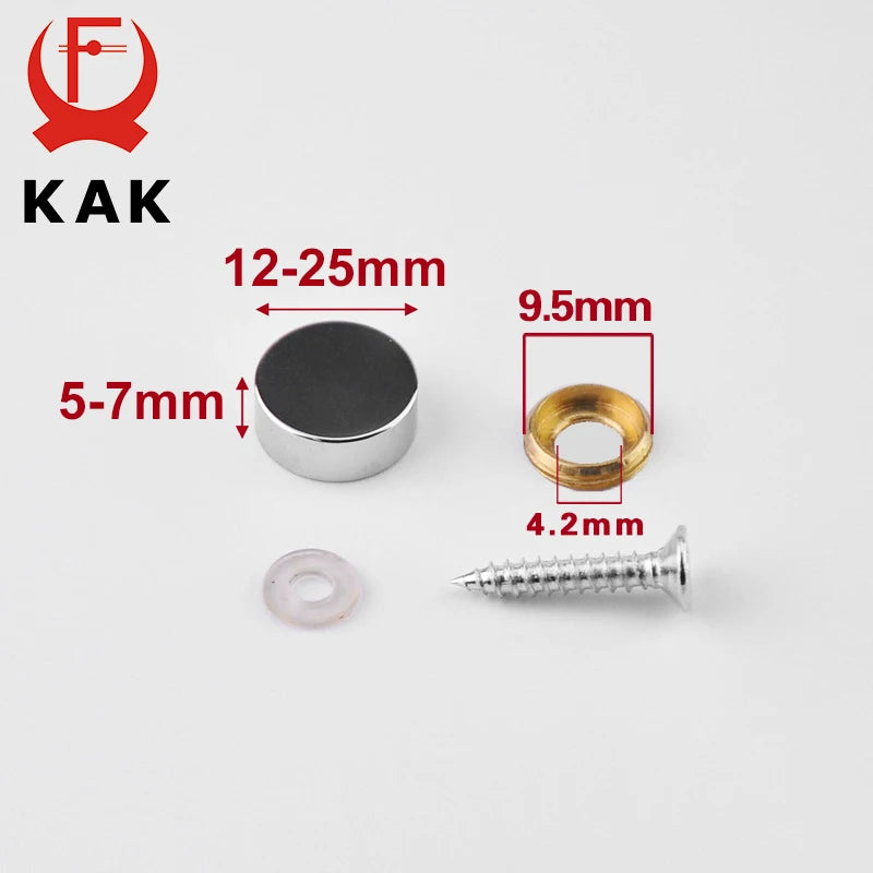 Parafusos de Aço Inoxidável para Fixação de Vidros para Espelhos 4 Pacote