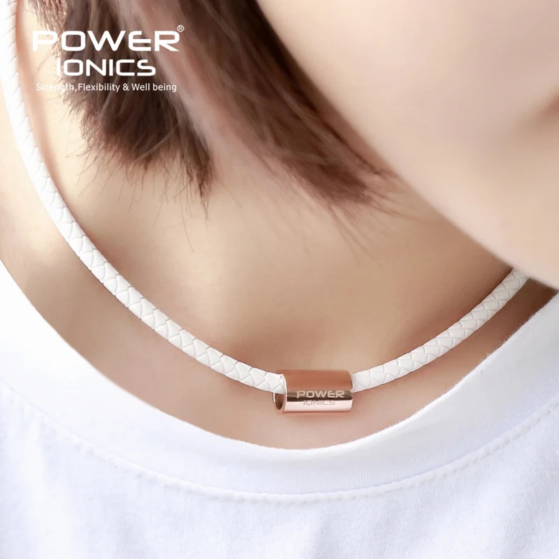 Colar de Saúde Power Ionics 3000 Anions para Mulheres e Homens com Pendente de Silicone