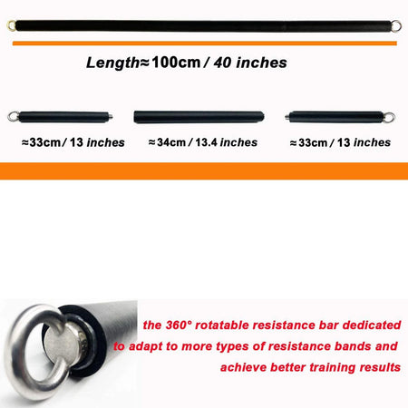 Workout Bar Fitness Resistance Bands Set &ndash; Versatile At Home