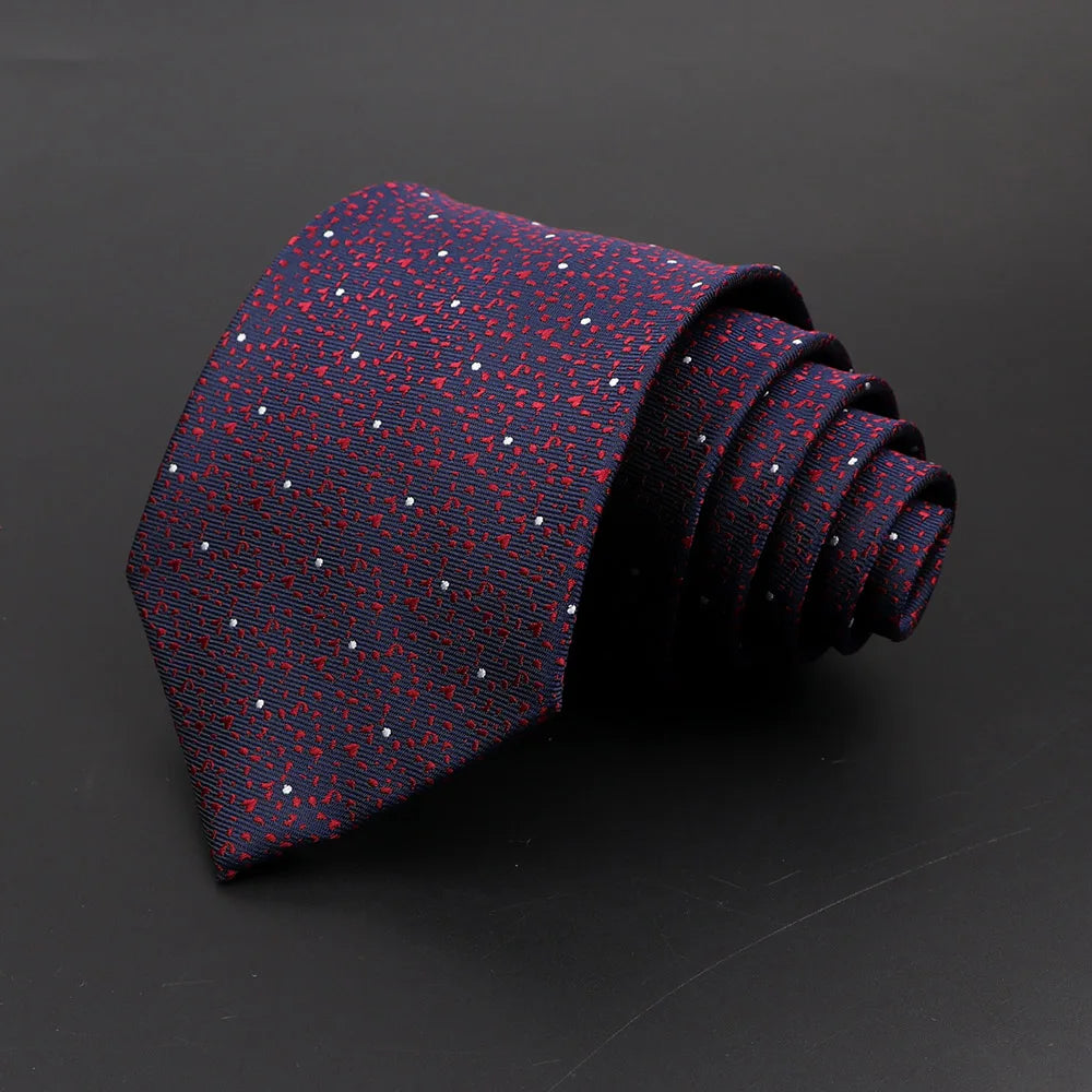 Classic Men's 8cm Plaid and Striped Neck Ties for Formal Events