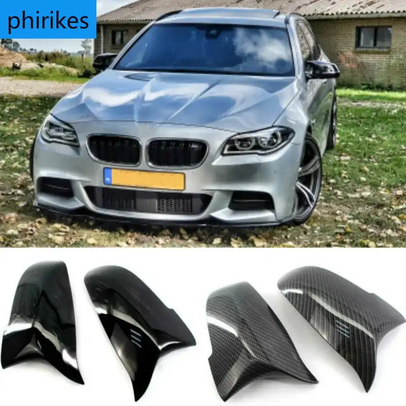 Carbon Fiber Rear View Mirror Caps BMW 5 6 7 Series