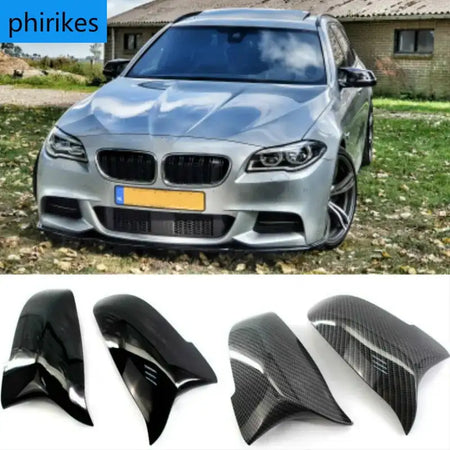 Carbon Fiber Rear View Mirror Caps BMW 5 6 7 Series