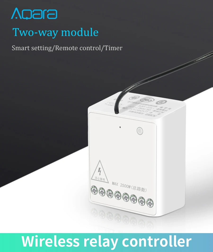 Aqara dvojcestný Zigbee reléový ovládač pre inteligentnú domácnosť s HomeKit a Mi Home