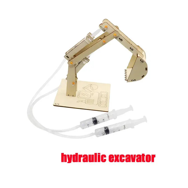 Hydraulic Excavator DIY Student Technology Small Production Science and Education Toy Model Science Experiment Toy by InterCyprus Trading Ltd