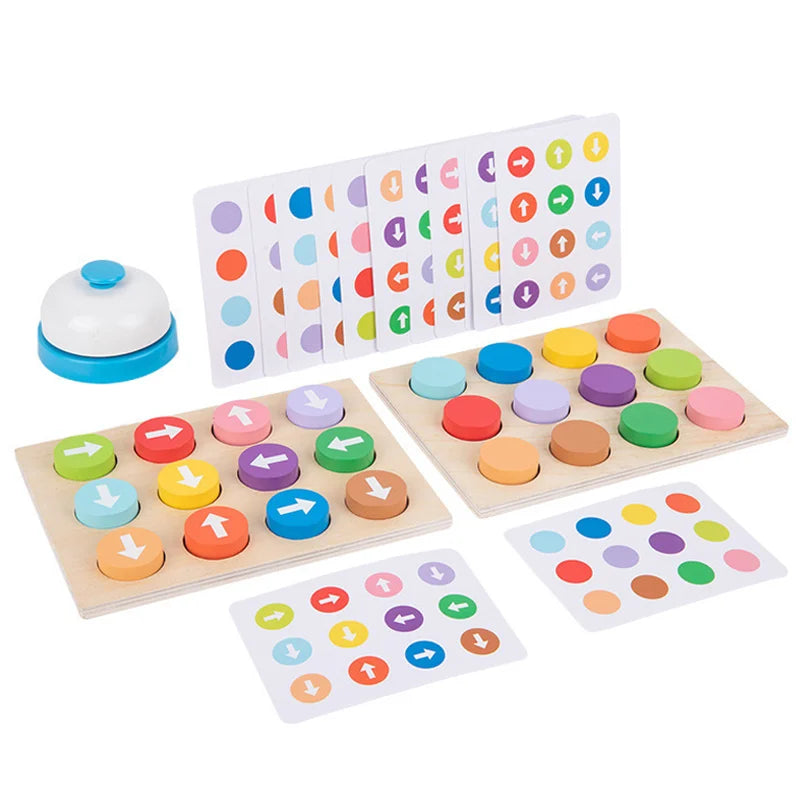Montessori Color Arrow Board Game - Wooden Sorting Fun
