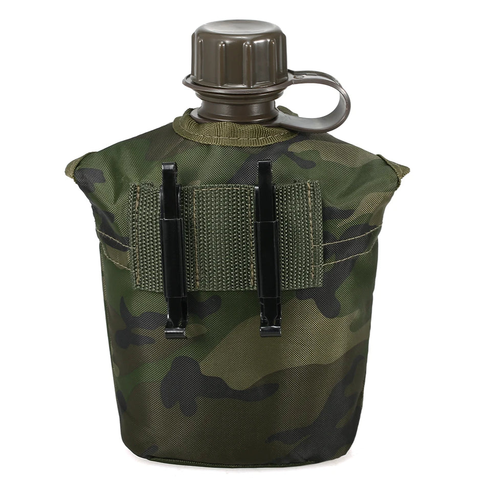 1L Outdoor Military Canteen Bottle &ndash; Felt-Lined Cover