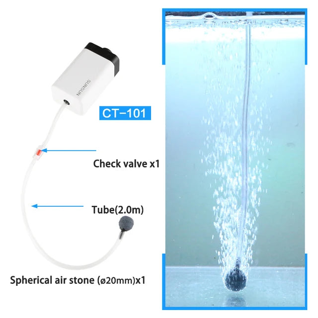 SUNSUN CT Series Aquarium Aerator Ultra Silent &ndash; Low Noise CT-101 A SET