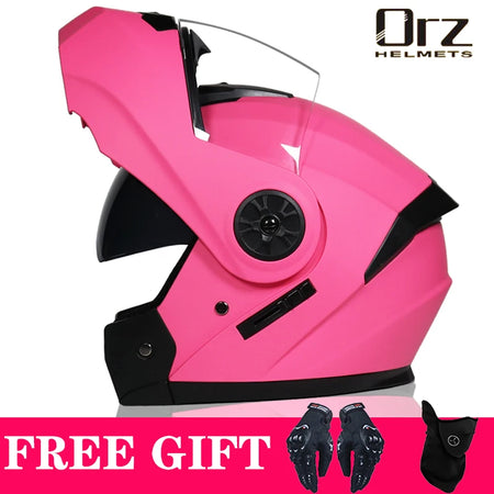 Voyage Racing Dual Lens DOT Approved Flip-Up Motorcycle Helmet