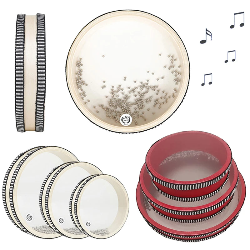 Ocean Wave Bead Hand Drum &ndash; Educational Wooden Instrument