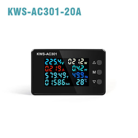 KWS-AC301 &ndash; 8 In 1 Digital Power Meter For 50-300V Range AC 20A