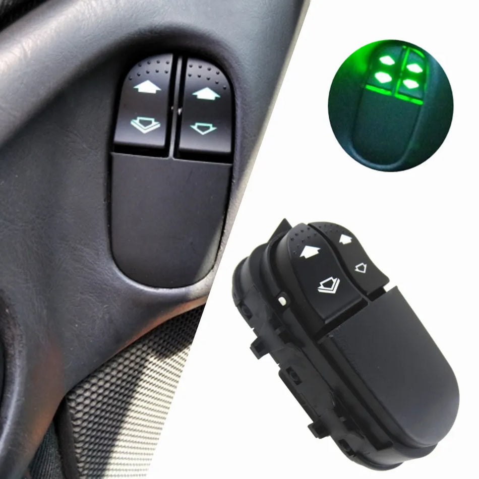 Interrupteur de contrôle de fenêtre avant gauche avec métal pour Ford Focus MK1