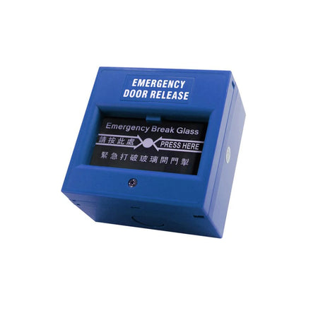 Emergency Door Release Switch 809G - Glass Break Alarm blue