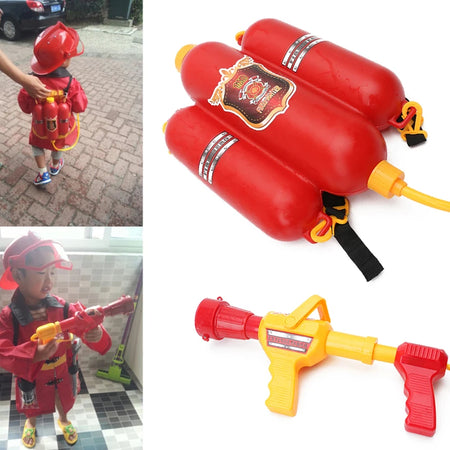 Large Capacity Water Gun Fireman Backpack &ndash; Easy Pull Soaker