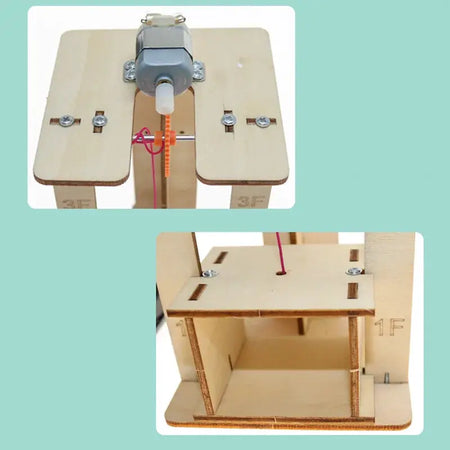 DIY Electric Remote Control Lift Elevator Wooden Model Kit Science School Projects Experiment Science Toys For Kids Education by InterCyprus Trading Ltd