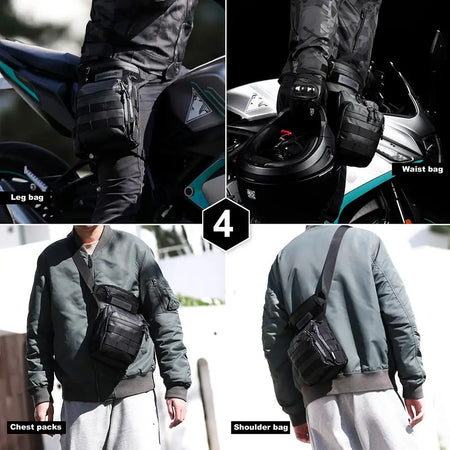 Rhinowalk Motor Waist Bag 3L Motorcycle Waist Packs Leg Bag Thigh Belt Hip Bum Travel Cell/Mobile Phone Purse Fanny Pack Bags by InterCyprus Trading Ltd