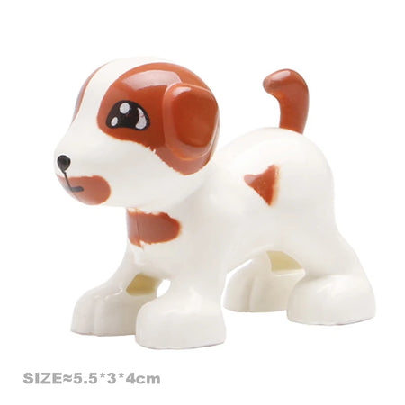 Big Size Building Blocks Cat Dog Pig Rabbit Model Accessories Compatible Bricks Farm Animals Set