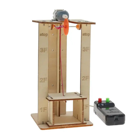 DIY Electric Remote Control Lift Elevator Wooden Model Kit Science School Projects Experiment Science Toys For Kids Education by InterCyprus Trading Ltd