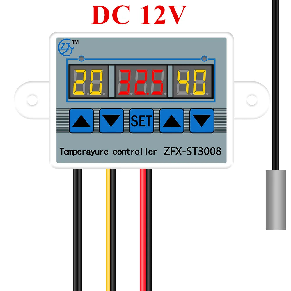 ZFX-ST3008 Microcomputer Temperature Controller &ndash; Adjustable NTC10K Measurement DC 12V / Other