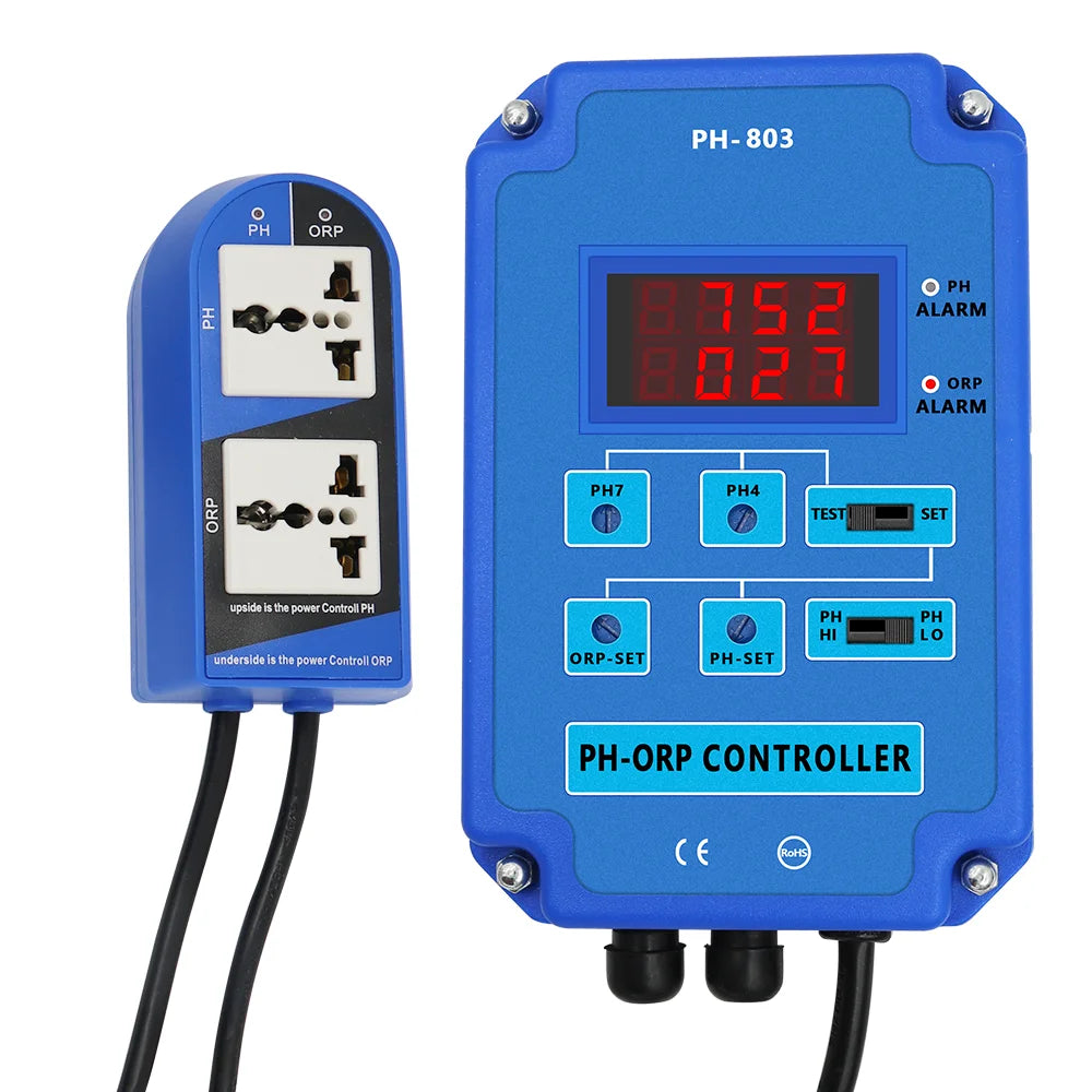 PH-803 2 In 1 PH ORP Controller Monitor &ndash; Digital Redox US plug