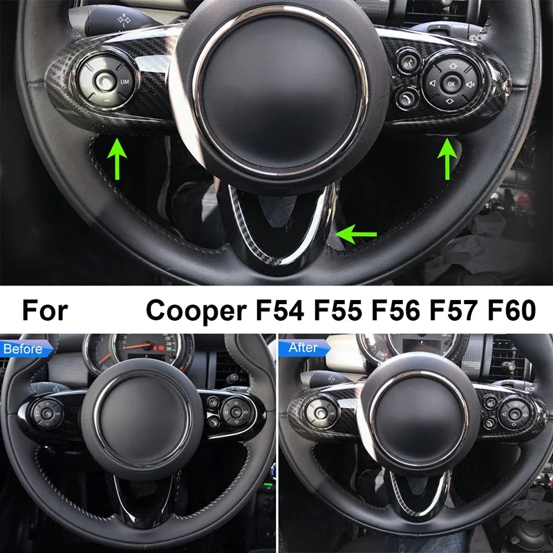 Coprivolante in Fibra di Carbonio per MINI Cooper Set da 3 Pezzi