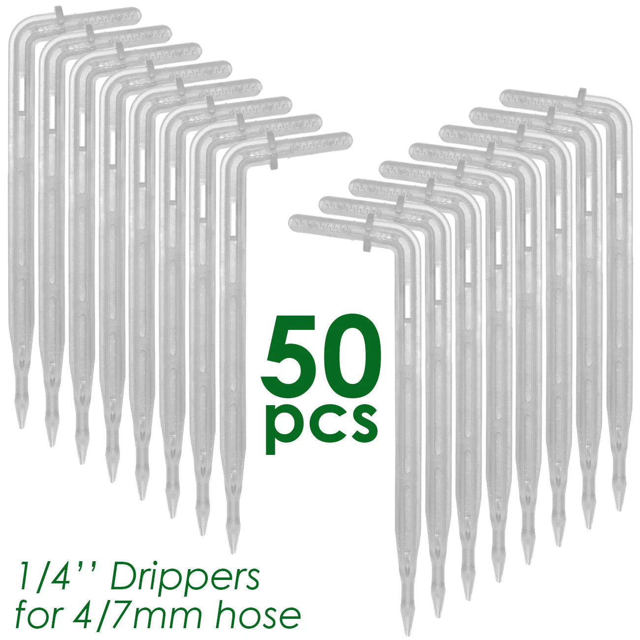 SPRYCLE 1/4 Inch Tee Connectors for Drip Irrigation - 20-100PCS SPL11-028-50PCS / 1/4''