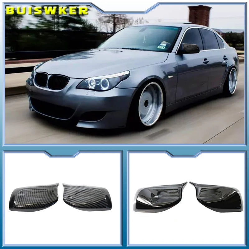 BMW 5 serijos anglies pluošto išvaizdos veidrodžių dangteliai E60 E61 E63 E64